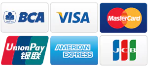 visa car, master card, AMEX, Union Pay Card, paypall, JCB, debit bca sewa mobil  di bali